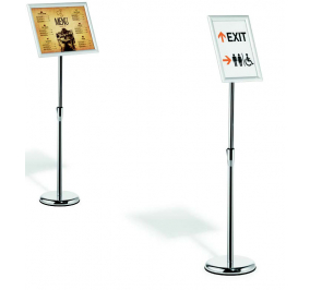 Espositore da pavimento con cornice a scatto Per formato  A4 Asta H cm 77/120,5 DURABLE