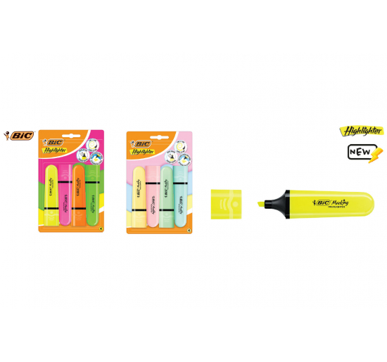 Evidenziatore BIC? Highlighter  4 colori NEON assortiti Colore 4 colori NEON assortiti