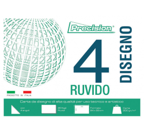 BLOCCHI DISEGNO PRECISION 4 Formato cm 24x33 Peso g220 Fogli 20 Superficie Riquadrato PRECISION