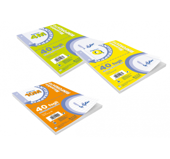 RICAMBIO RINFORZATO 100 GRAMMI  Rigatura B IN COLOR