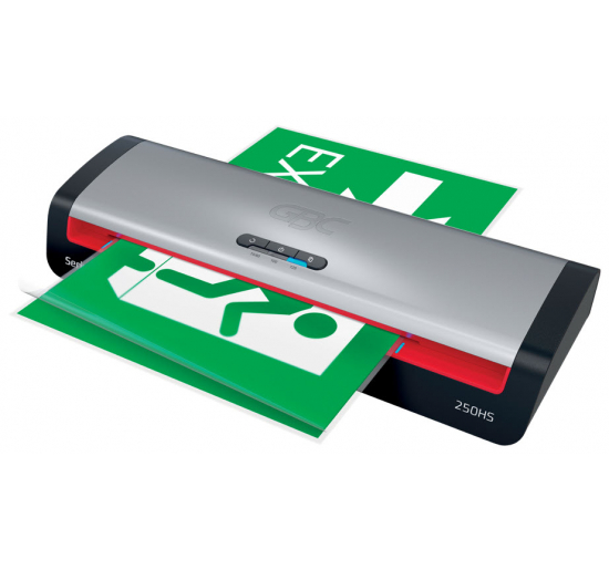 PLASTIFICATRICE SERIE 2 250 Formato A3 Modello 250HS Tecnologia 2 rulli Velocit? fissa cm/min 50 Pouches da 75x2 a 125x2 micron 