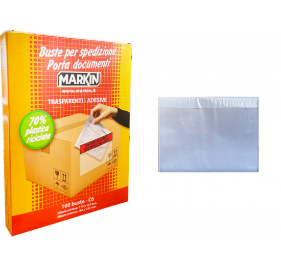 BUSTA SOVRAPACCO ADESIVA NEUTRA Formato interno mm 225x165 Formato esterno mm 235x175 KOH-I-NOOR