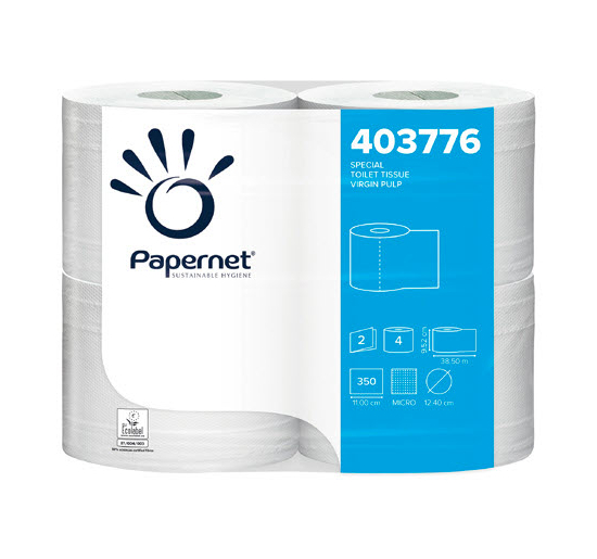 CARTA IGIENICA A DUE VELI N. strappi 350 Lunghezza rt. m 38,5 PAPERNET