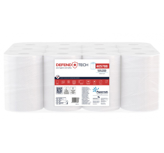 ASCIUGAMANO IN ROTOLO A ESTRAZIONE INTERNA  DEFEND TECH N. strappi 189 Lunghezza rt. m 69 PAPERNET