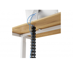 SOTTO IL PIANO DELLA SCRIVANIA-  CableSpine-  Nero-    cm 3x1,4x 132,8H