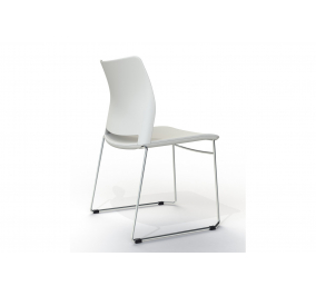 SEDIA A SLITTA ALPHA-  Bianco-    cm 50Lx44Px81H