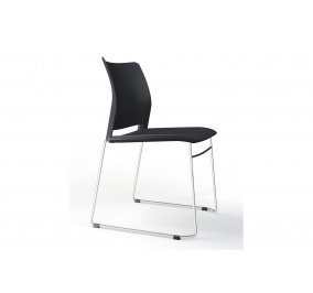SEDIA A SLITTA ALPHA-  Nero-    cm 50Lx44Px81H