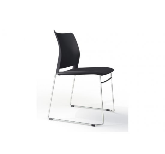 SEDIA A SLITTA ALPHA-  Nero-    cm 50Lx44Px81H