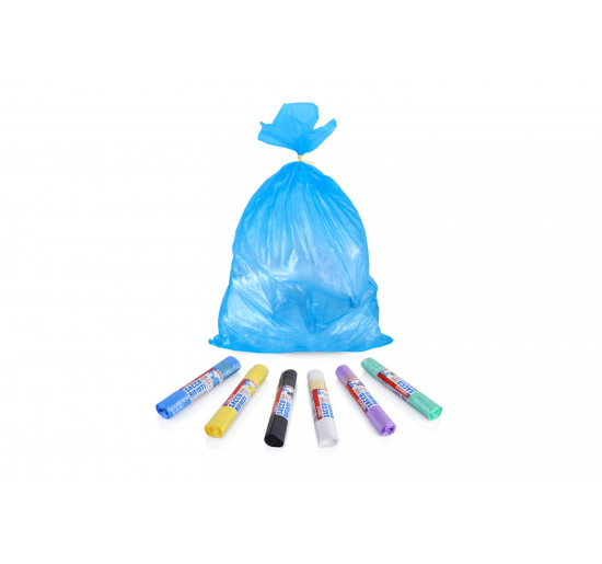 SACCHI PER RACCOLTA DIFFERENZIATA 115 LITRI-  cm 72X105 11 μm-  Azzurro