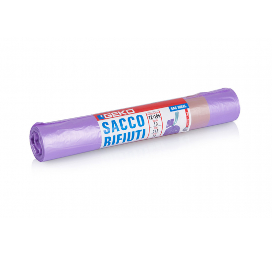 SACCHI PER RACCOLTA DIFFERENZIATA 115 LITRI-  cm 72X105 11 μm-  Viola