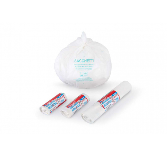 SACCO BIODEGRADABILE E COMPOSTABILE PER UMIDO-  Formato-  cm 42x45-  Litri-  10-  Spessore-  12 μm