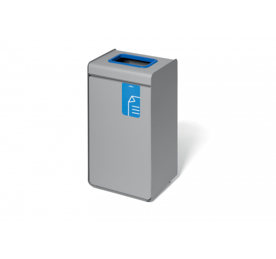 Sistema di raccolta rifiuti DURASORT®-  55 litri-  Azzurro-  Dimensioni-  cm 42Lx33Px83H-  Pittogramma-  carta