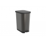 Pattumiera a pedale RIBO-  40 litri-  Grigio-    cm 28,5x40x51,3H