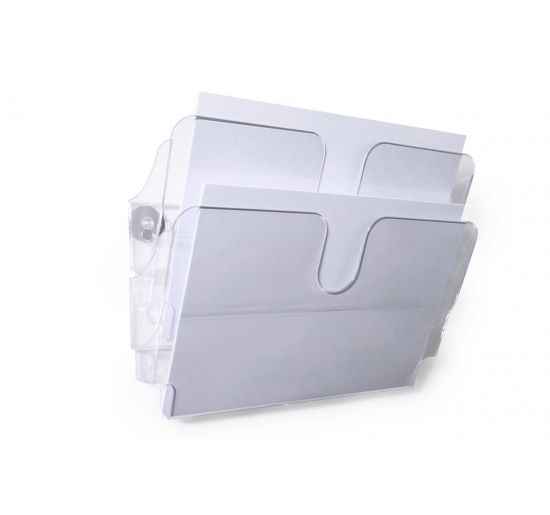 Espositori da parete FLEXIPLUS magnetici-  Trasparente-2 vaschette