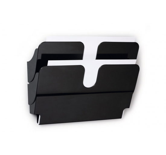 Espositori da parete FLEXIPLUS magnetici-  Nero-2 vaschette