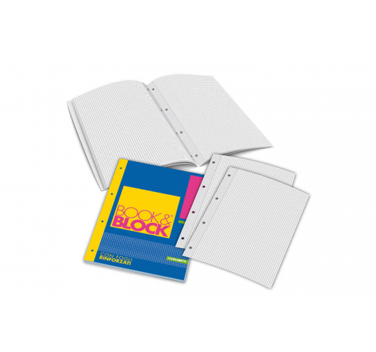 Raccoglitore ricambi rinforzati  BOOK&BLOCK-  Formato-  A4-  Rigatura-  5 MM-  N. fogli-  40
