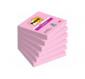 Foglietti Post-it® super sticky con Confezionamento Singolo-  Rosa-  Formato-  mm 76x76