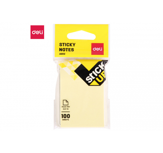 FOGLIETTI RIPOSIZIONABILI-  giallo-  Formato-  mm 76x51