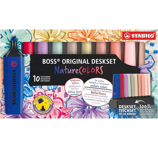 EVIDENZIATORE STABILO® BOSS® NatureCOLORS Wildflower-  10 Colori assortiti