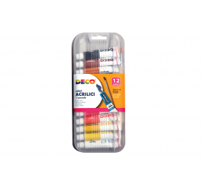 Colori acrilici con pennello