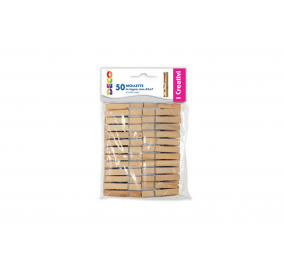 Mollette in Legno Naturale-    mm 45x7