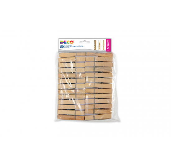Mollette in Legno Naturale-    mm 72x10