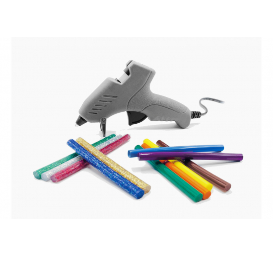 KIT INCOLLATRICE CON COLLA COLORATA E GLITTERATA -ricambi colla colorata