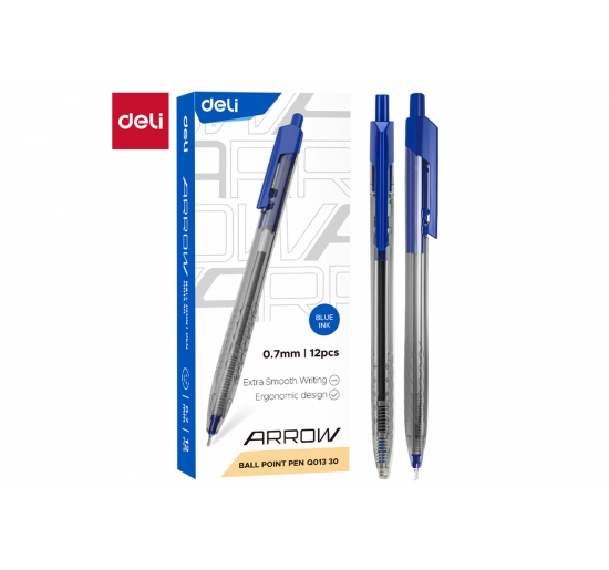 PENNA A SFERA A SCATTO ARROW-  blu
