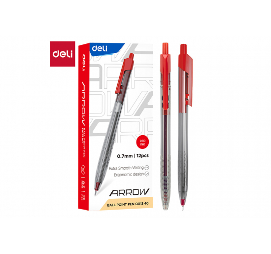 PENNA A SFERA A SCATTO ARROW-  rosso