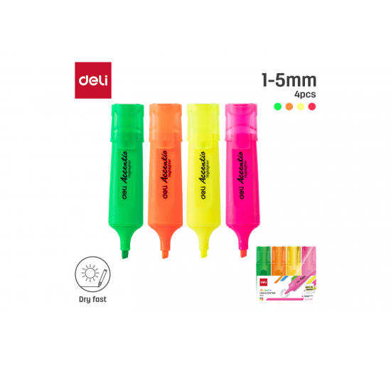 BUSTA 4 EVIDENZIATORI DELILIGHT-  Colori assortiti