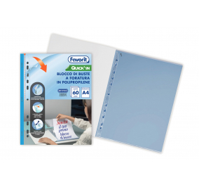 BLOCCO DI BUSTE A FORATURA UNIVERSALE QUICK'IN-  Formato interno-  cm 22x30