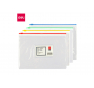 BUSTE PVC CON CHIUSRA A ZIP-  Colori assortiti-  Formato-  A5