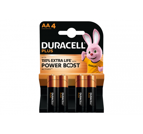 PILE ALCALINE DURACELL PLUS-Stilo - AA-  N. pile-  4