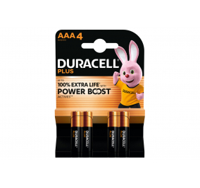 PILE ALCALINE DURACELL PLUS-Ministilo - AAA-  N. pile-  4