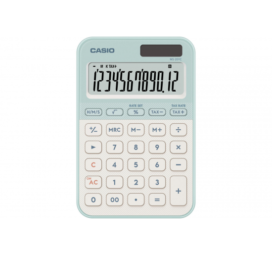 CALCOLATRICE DA TAVOLO CASIO MS-20 YC-  Verde chiaro-  --  E
