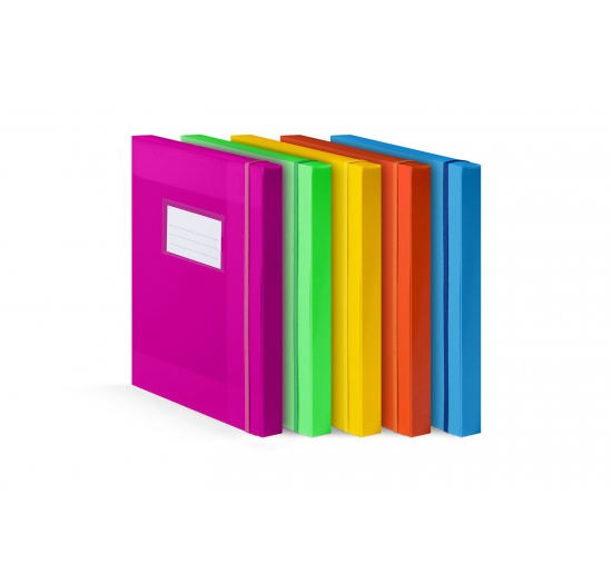 CARTELLE PPL FLUO 3 LEMBI  CON ELASTICO D 30-  Formato utile-  cm 25x35