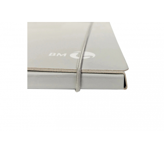 Cartella 3 lembi dorso cm 1-  Grigio