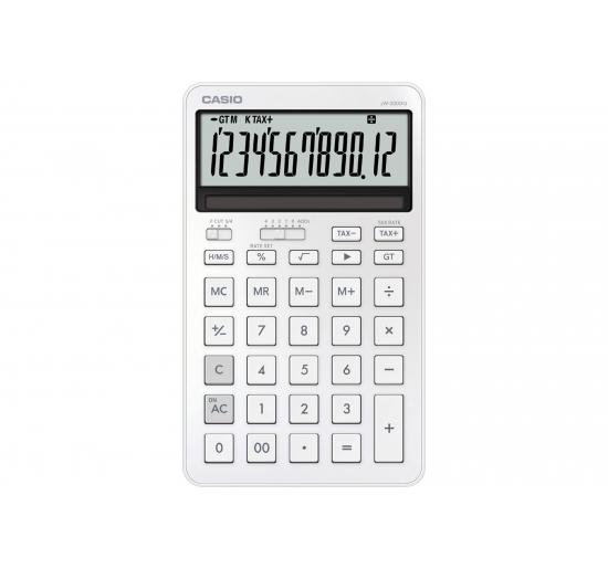 CALCOLATRICE DA TAVOLO CASIO JW-200DQ-  Bianco