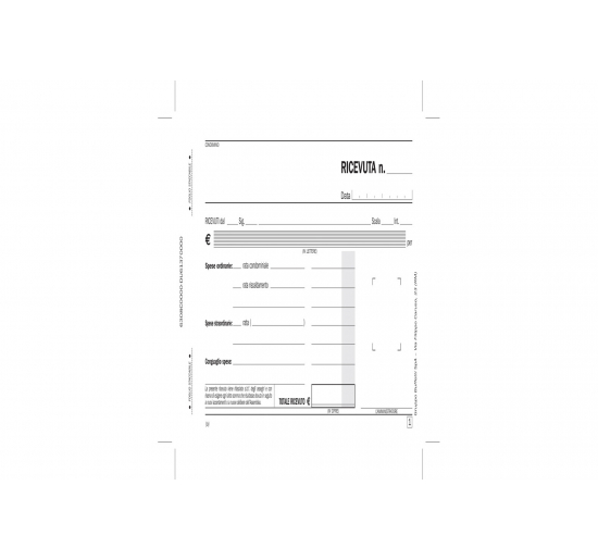 Ricevute di condominio-  Formato-  cm 10x16,8