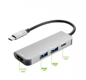 ADATTATORE TIPO C-HUB 2USB/1USBC/1HDMI