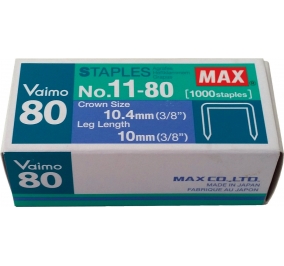 PUNTI MAX 11-80 (N.11) CF.1000 PER CUCITRICE MAX VAIMO 80