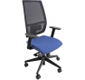 SEDIA SEMIDIREZIONALE MELANIA Colore Rete nera/Seduta Blu Misure cm 102/113H x49Px51L