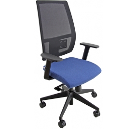 SEDIA SEMIDIREZIONALE MELANIA Colore Rete nera/Seduta Blu Misure cm 102/113H x49Px51L
