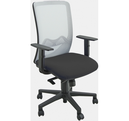 SEDIA OPERATIVA ERGONOMICA NATHAN Colore Rete Grigia/Seduta Blu Misure cm 98/109H x46Px51L