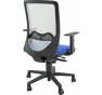 SEDIA OPERATIVA ERGONOMICA NATHAN Colore Rete Grigia/Seduta Blu Misure cm 98/109H x46Px51L