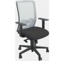 SEDIA OPERATIVA ERGONOMICA NATHAN Colore Rete Grigia/Seduta Nera Misure cm 98/109H x46Px51L