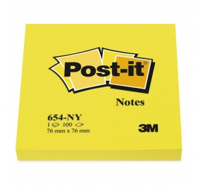 POST-IT® COLORATI NEON Colore Giallo Formato mm 76x76