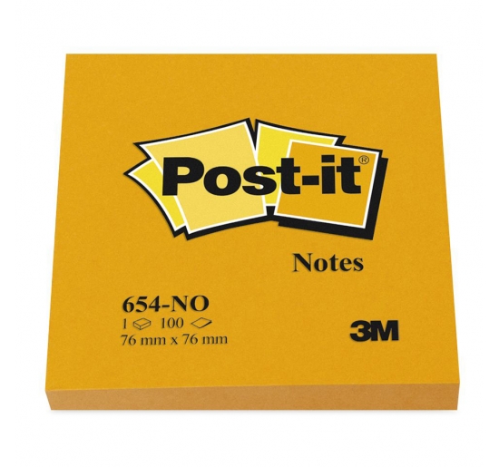 POST-IT® COLORATI NEON Colore Arancio Formato mm 76x76