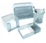 MINISET DA SCRIVANIA MESH OFFICE Colore Argento